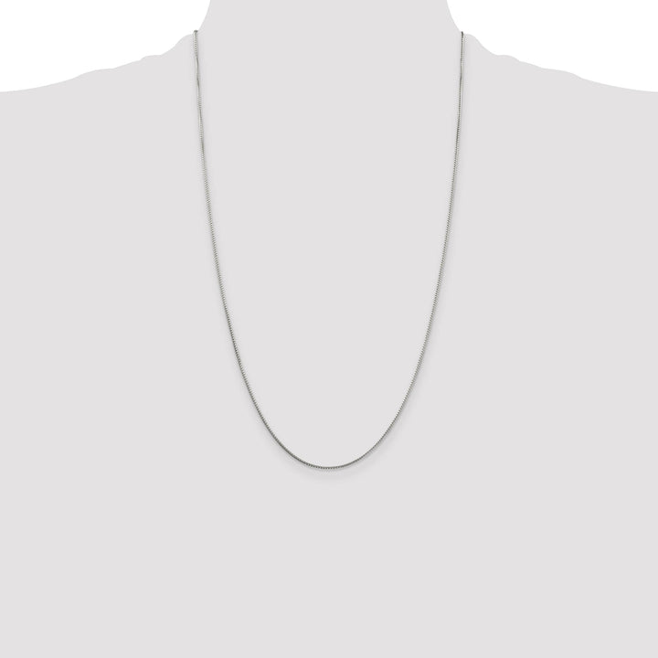 Sterling Silver 1mm 8 Sided Box Chain 26 Inch