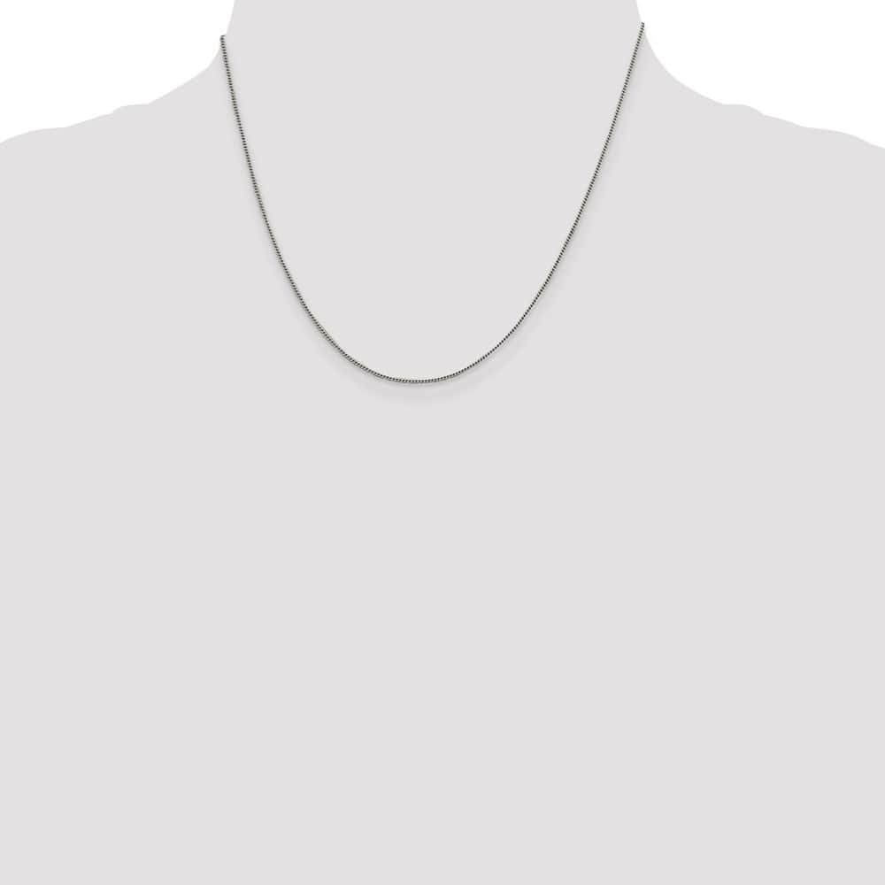 Sterling Silver 1mm Curb Chain Size 18