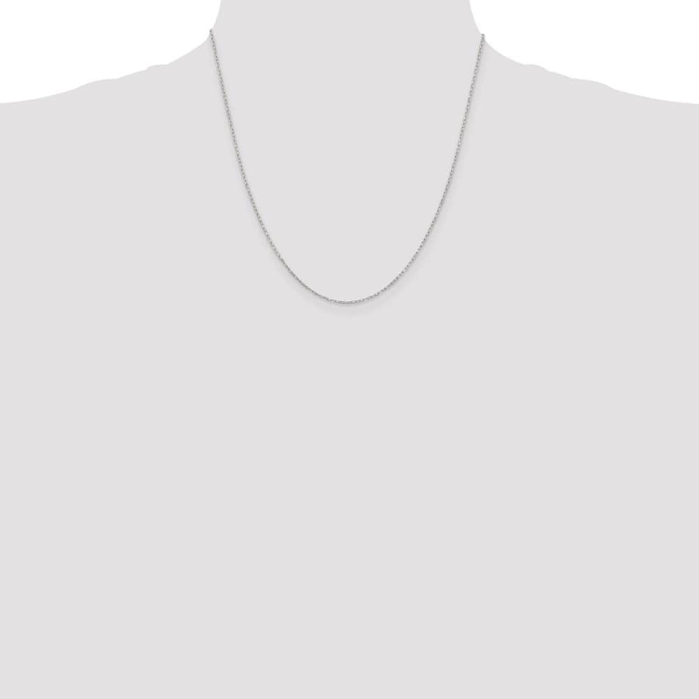 Sterling Silver 1mm D.C. Long Link Cable Chain Size 20