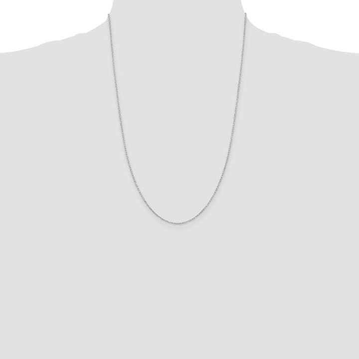 Sterling Silver 1mm D.C. Long Link Cable Chain Size 24