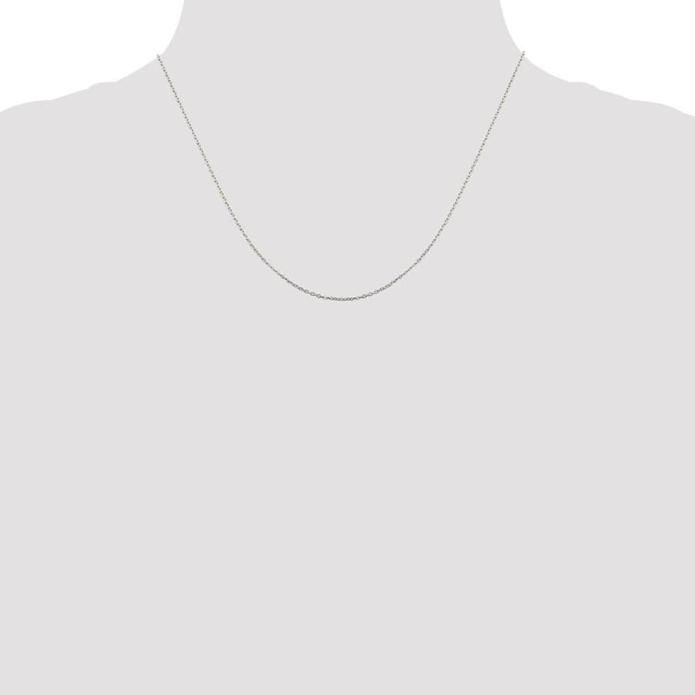 Sterling Silver 1mm Flat Link Cable Chain Size 18