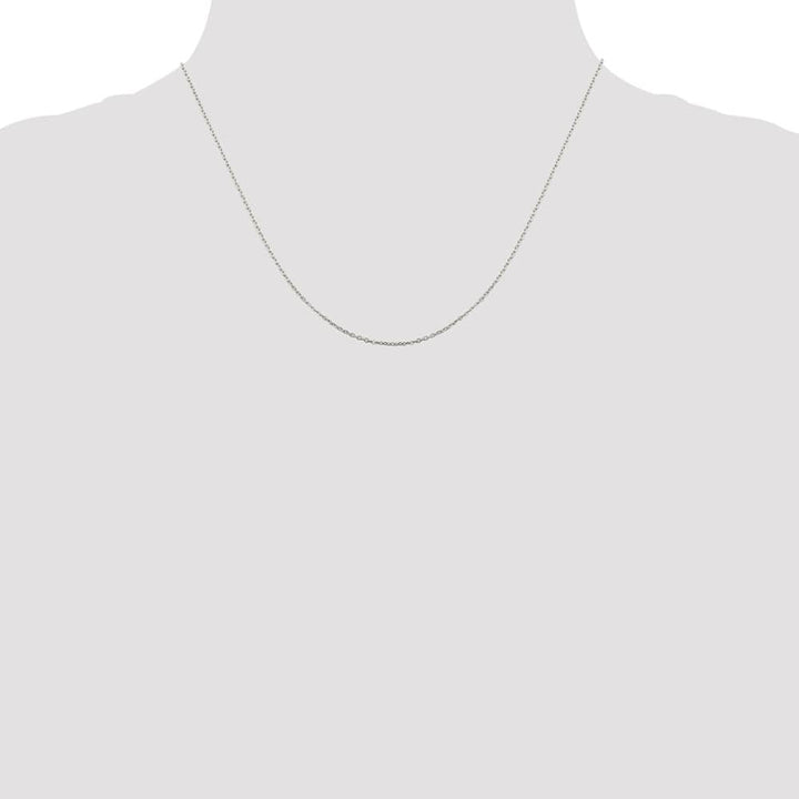 Sterling Silver 1mm Flat Link Cable Chain Size 18
