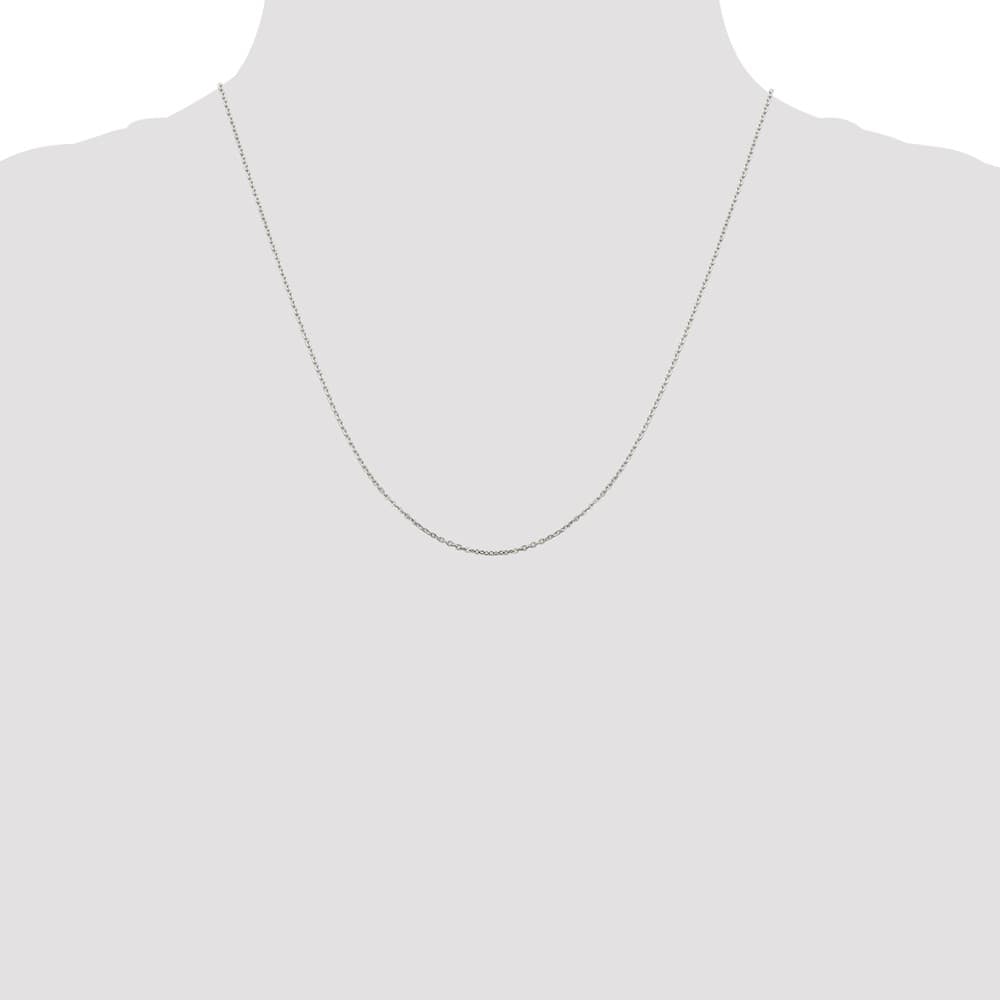 Sterling Silver 1mm Flat Link Cable Chain Size 20