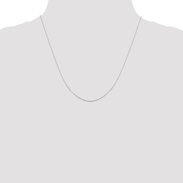 Sterling Silver 1mm Flat Link Cable Chain Size 20