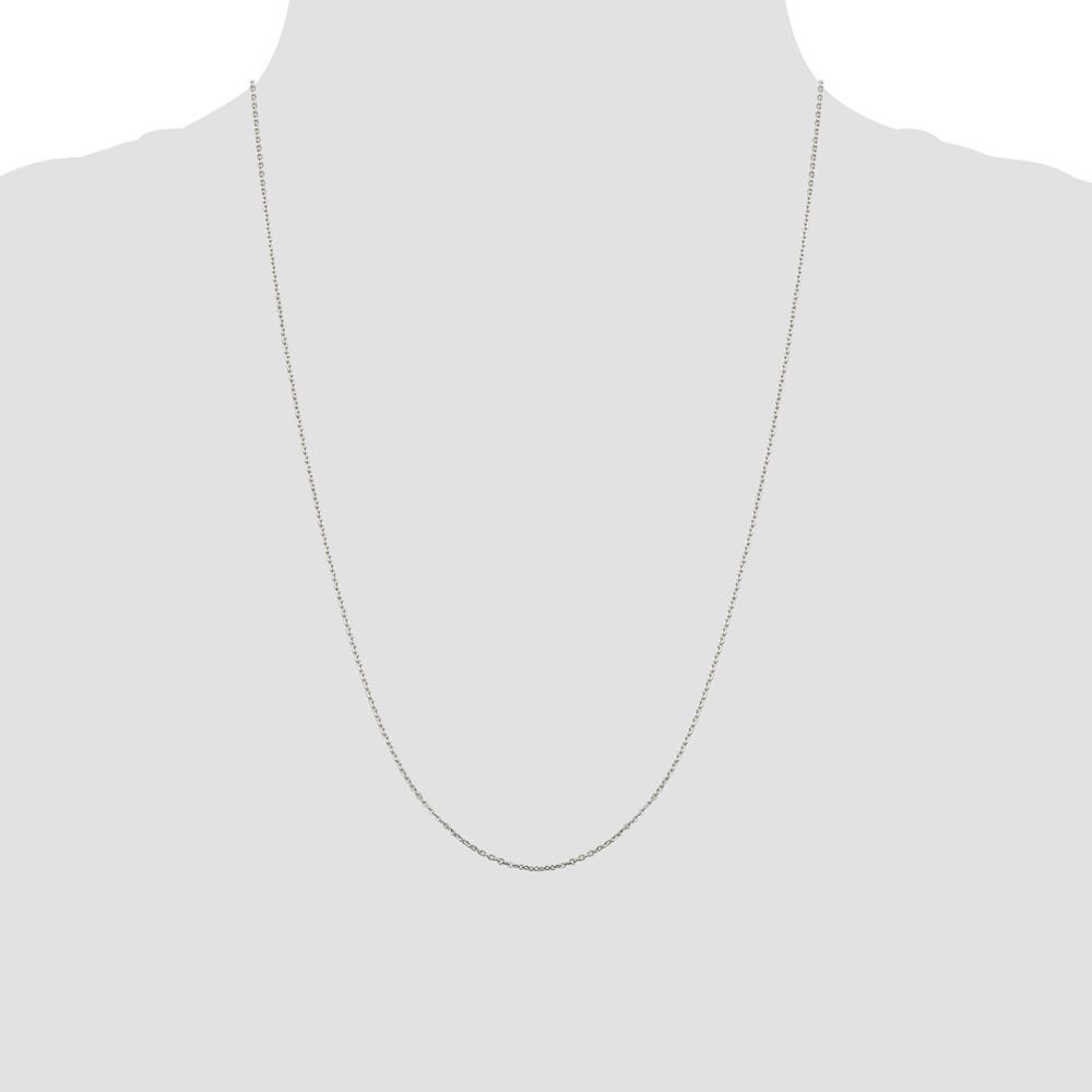Sterling Silver 1mm Flat Link Cable Chain Size 24
