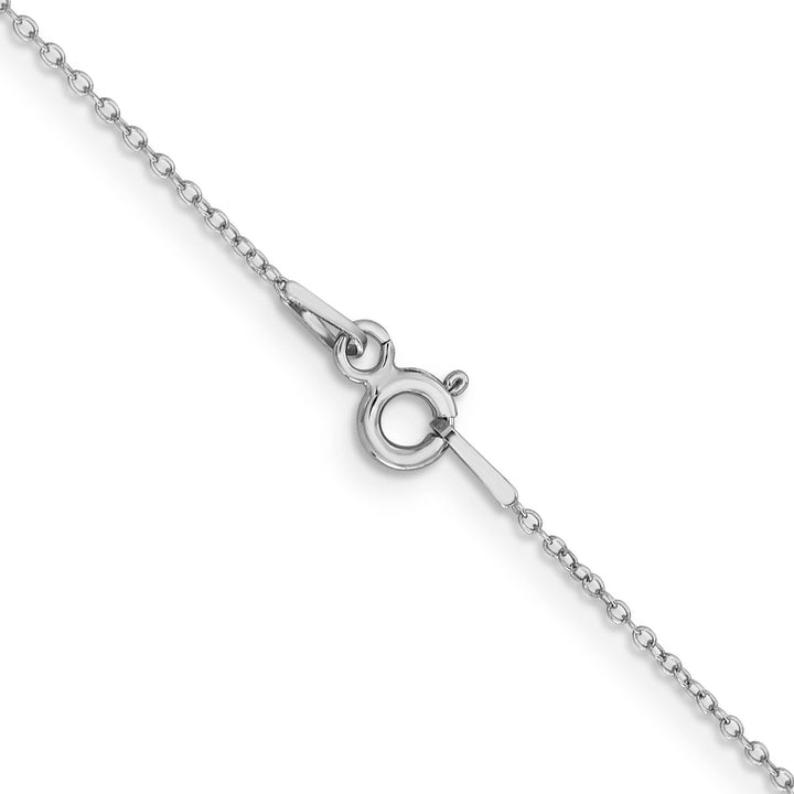 Sterling Silver 1mm Rhodium Finish Cable Chain