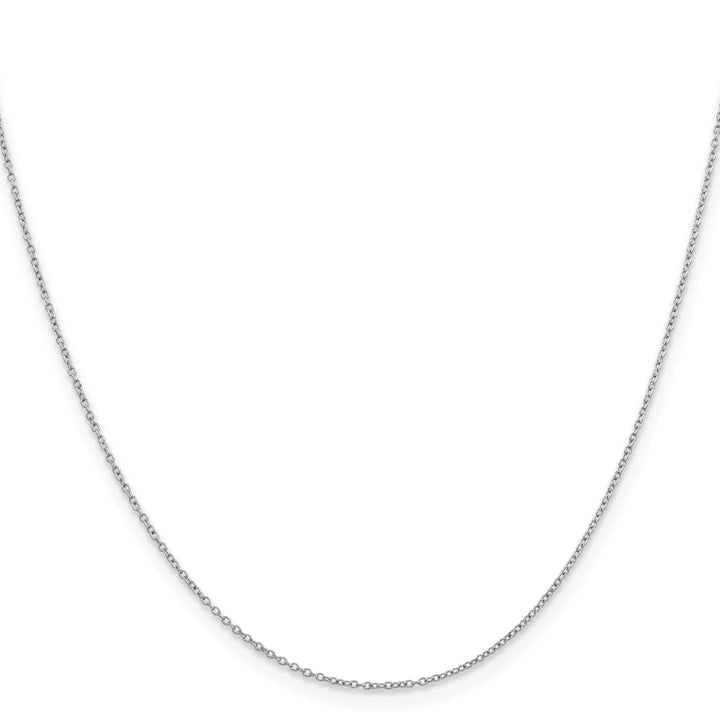 Sterling Silver 1mm Rhodium Finish Cable Chain