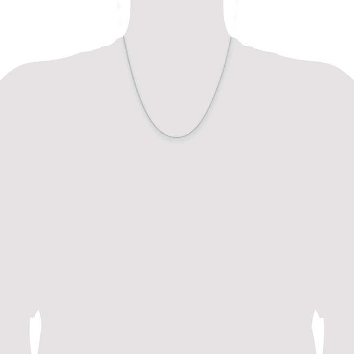 Sterling Silver 1mm Rhodium Finish Cable Chain