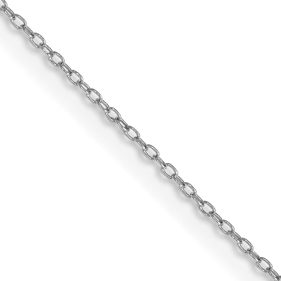 Sterling Silver 1mm Rhodium Finish Cable Chain