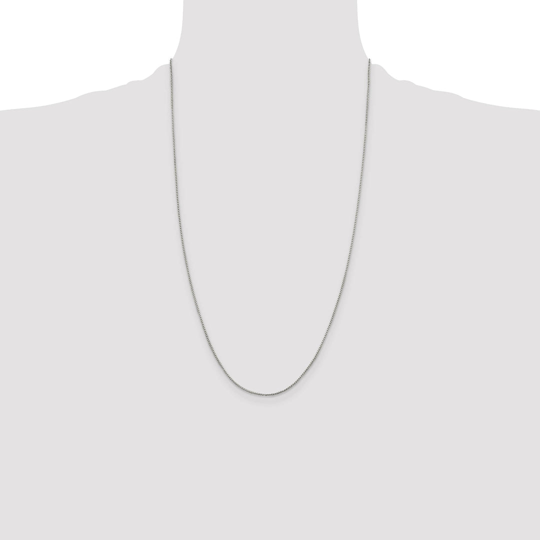 Sterling Silver 1mm Round Box Chain 26 Inch