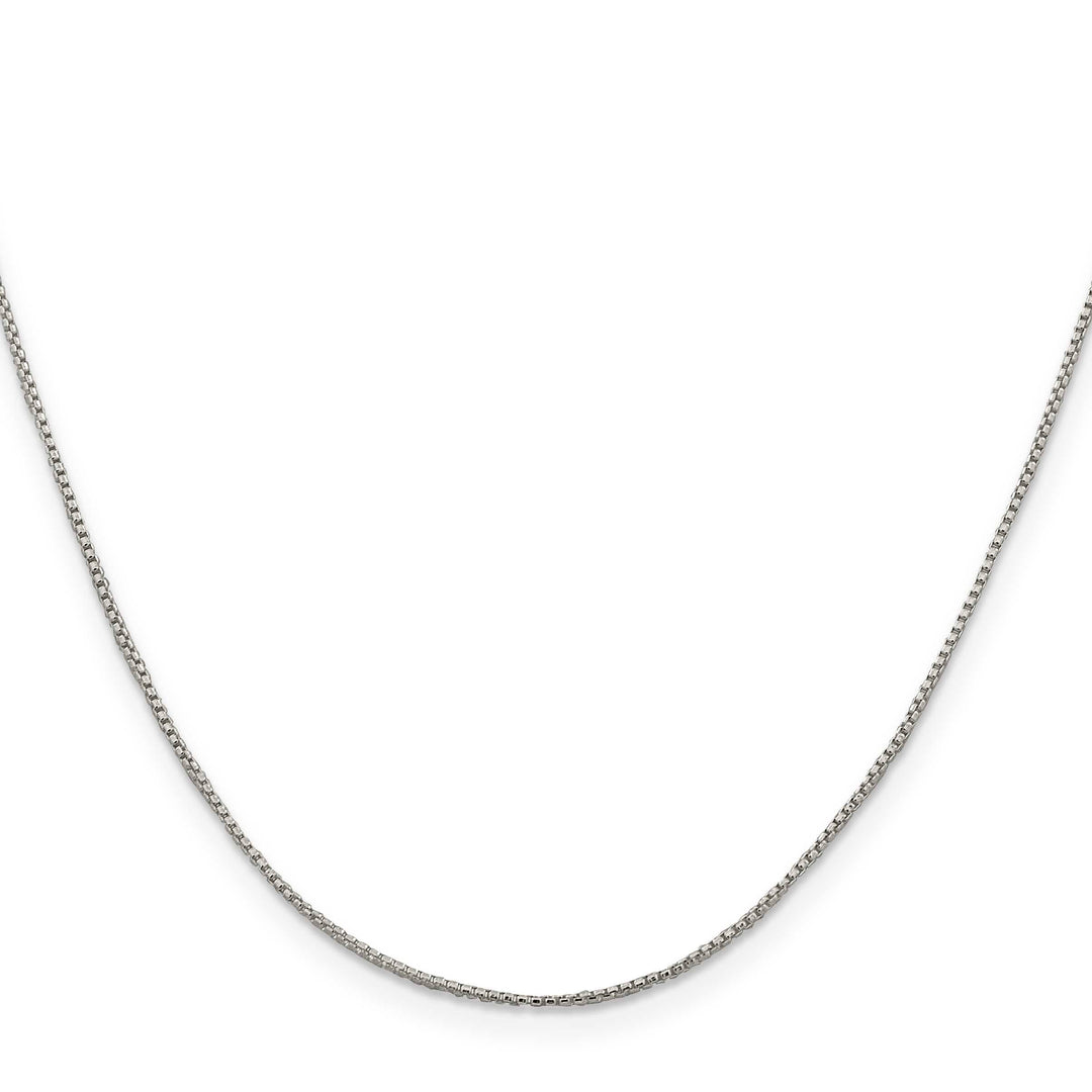 Sterling Silver 1mm Round Box Chain 26 Inch