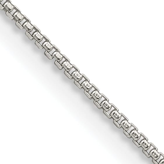Sterling Silver 1mm Round Box Chain 26 Inch