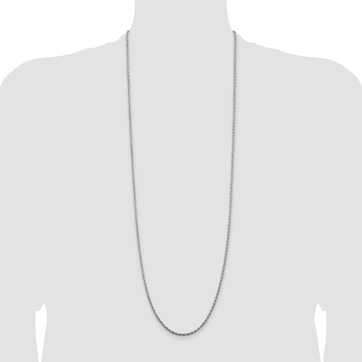 Sterling Silver 2.25mm D.C. Rope Chain