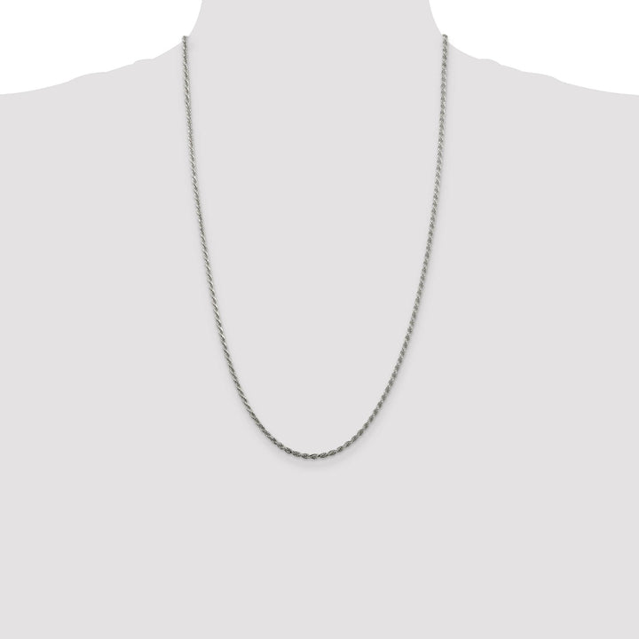 Sterling Silver 2.25mm D.C. Rope Chain