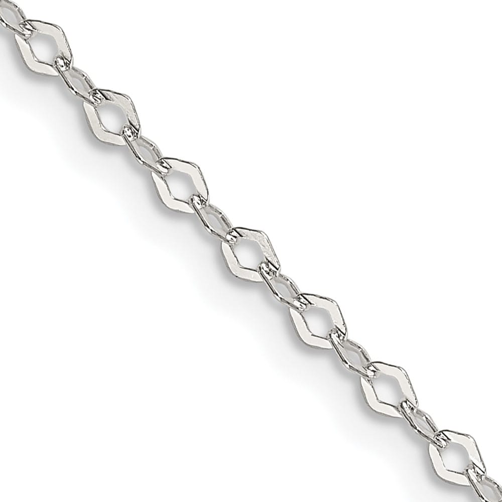 Sterling Silver 2.25mm Fancy Navette Link Chain