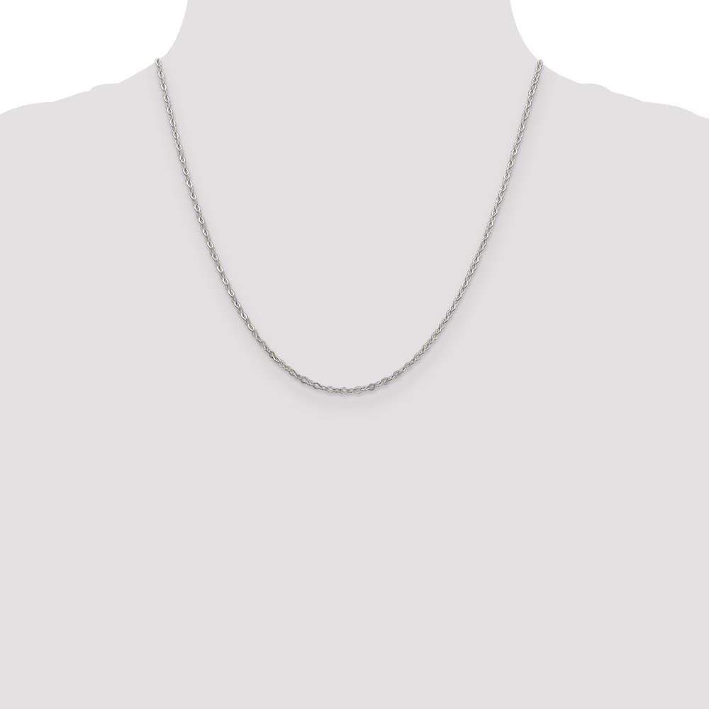Sterling Silver 2.25mm Fancy Navette Link Chain Size 20