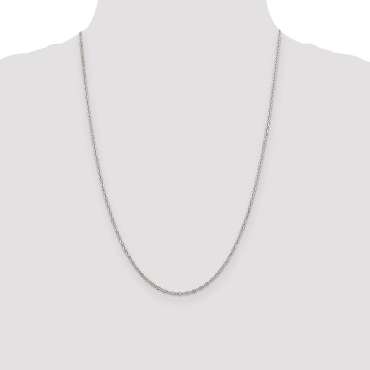 Sterling Silver 2.25mm Fancy Navette Link Chain Size 24