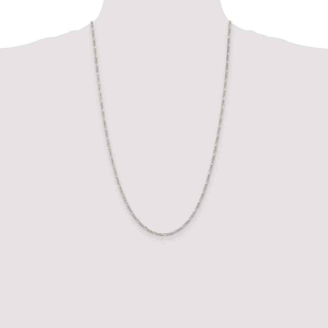 Sterling Silver 2.25mm Figaro Chain