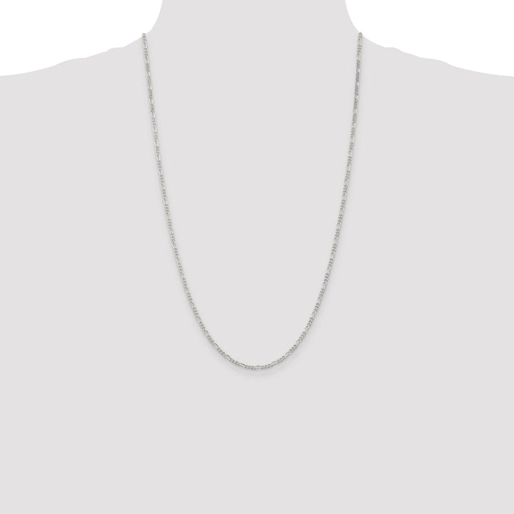 Sterling Silver 2.25mm Figaro Chain