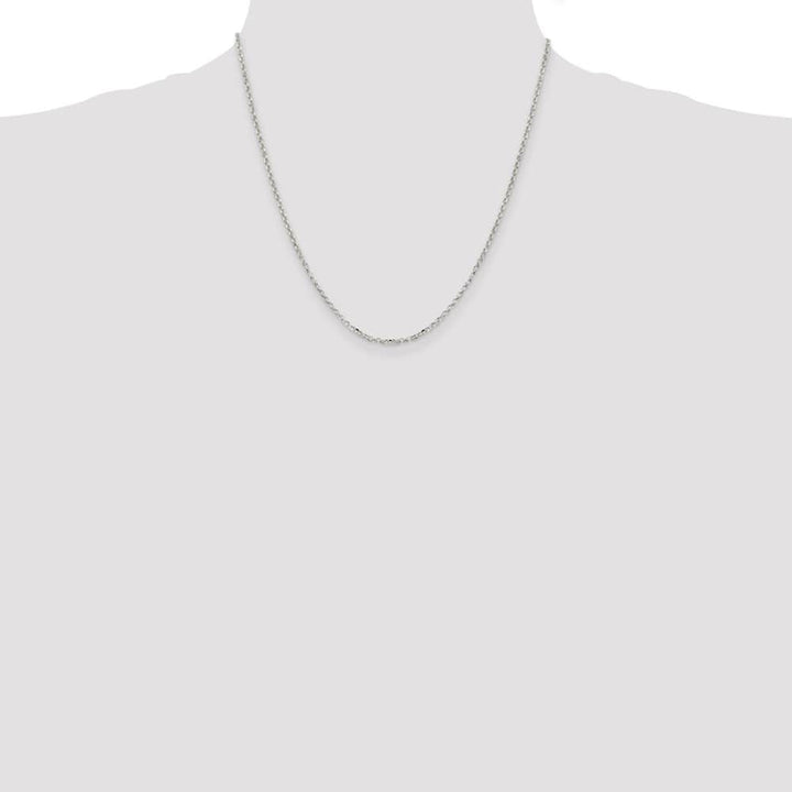 Sterling Silver 2.2mm D.C. Rolo Cable Chain Size 20
