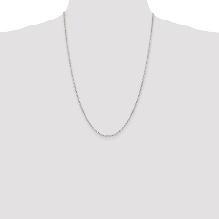 Sterling Silver 2.2mm D.C. Rolo Cable Chain Size 24