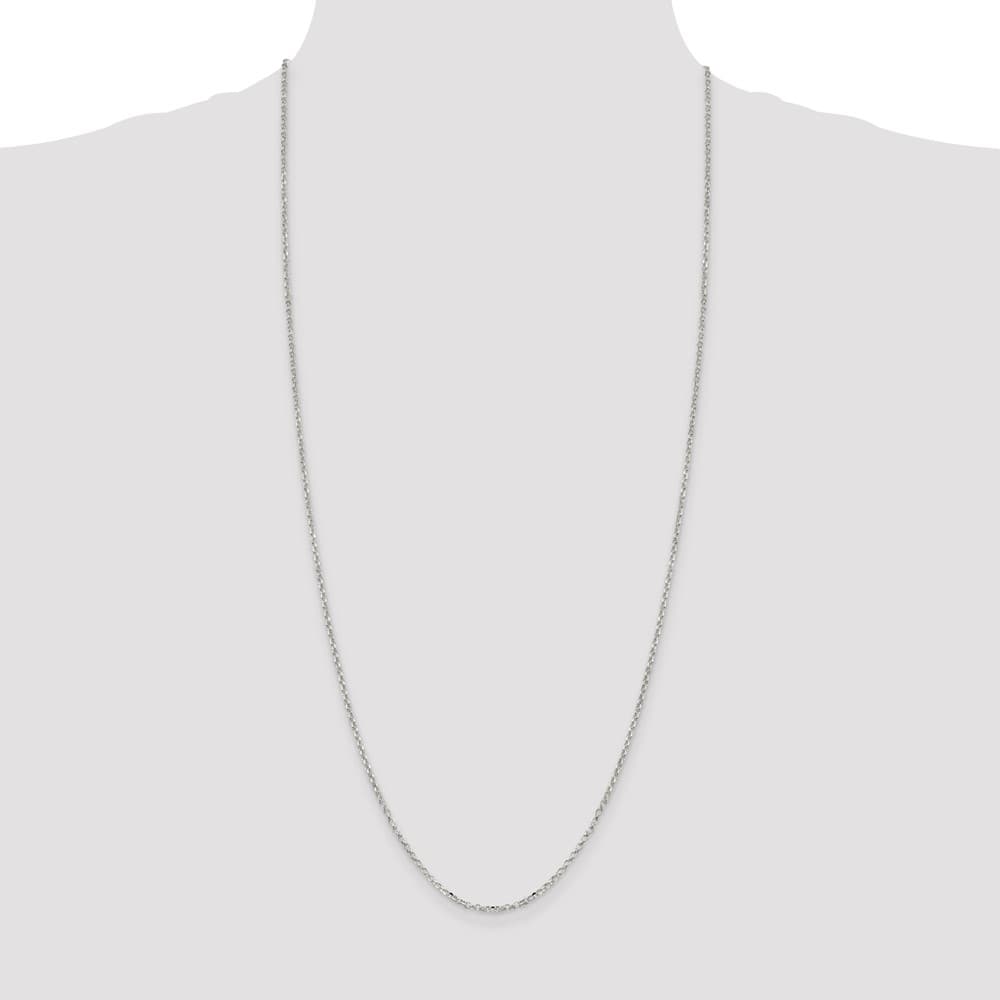 Sterling Silver 2.2mm D.C. Rolo Cable Chain Size 30