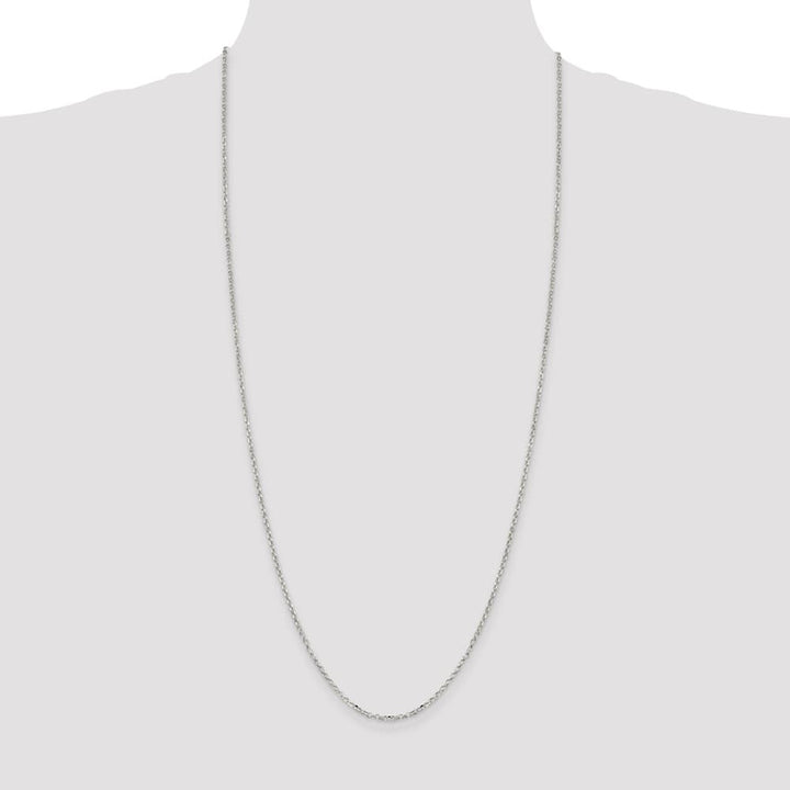 Sterling Silver 2.2mm D.C. Rolo Cable Chain Size 30