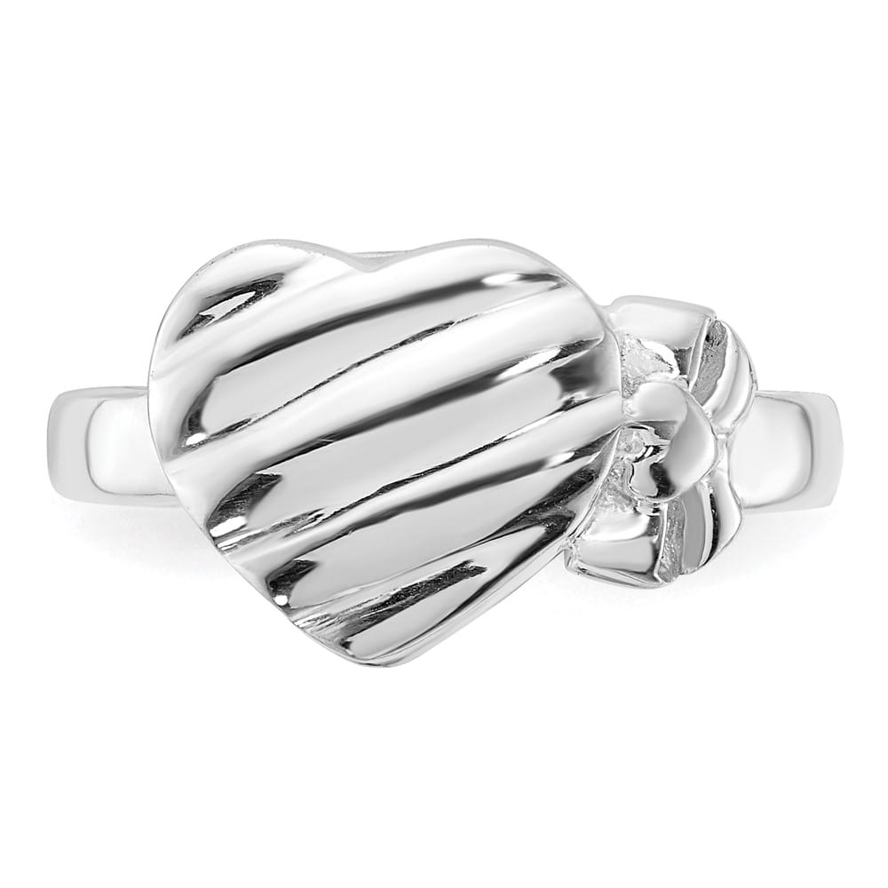 Sterling Silver 2.3 mm Heart Ring