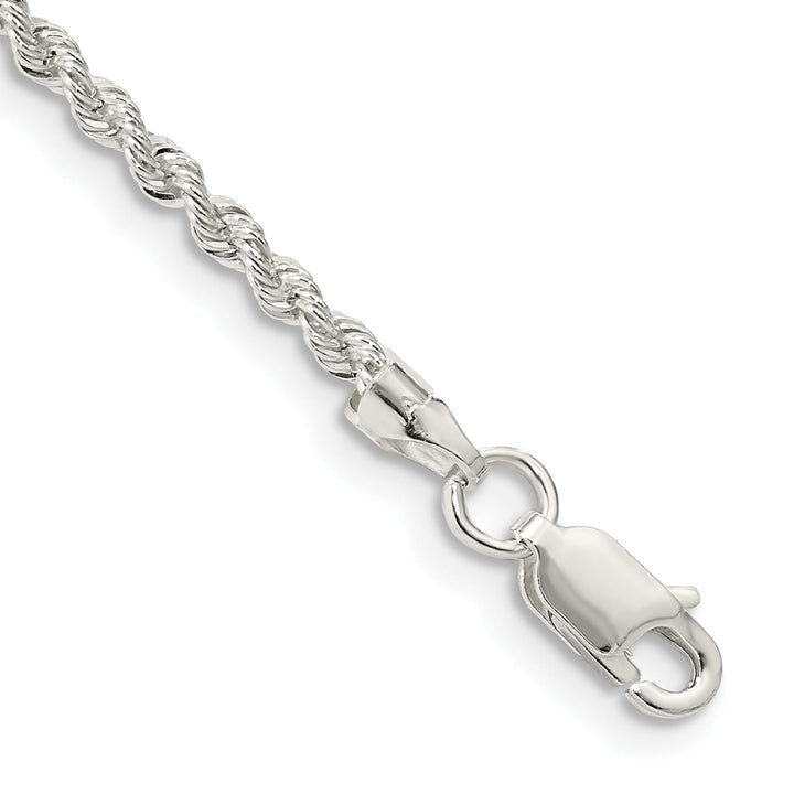 Sterling Silver 2.3mm Solid Rope Anklet