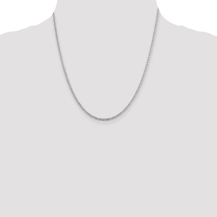 Sterling Silver 2.3mm Solid Rope Chain Size 20
