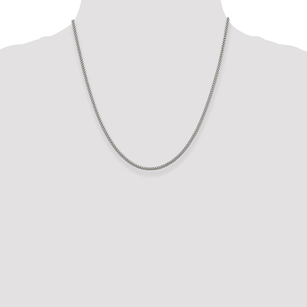 Sterling Silver 2.4mm Corona Chain Size 20