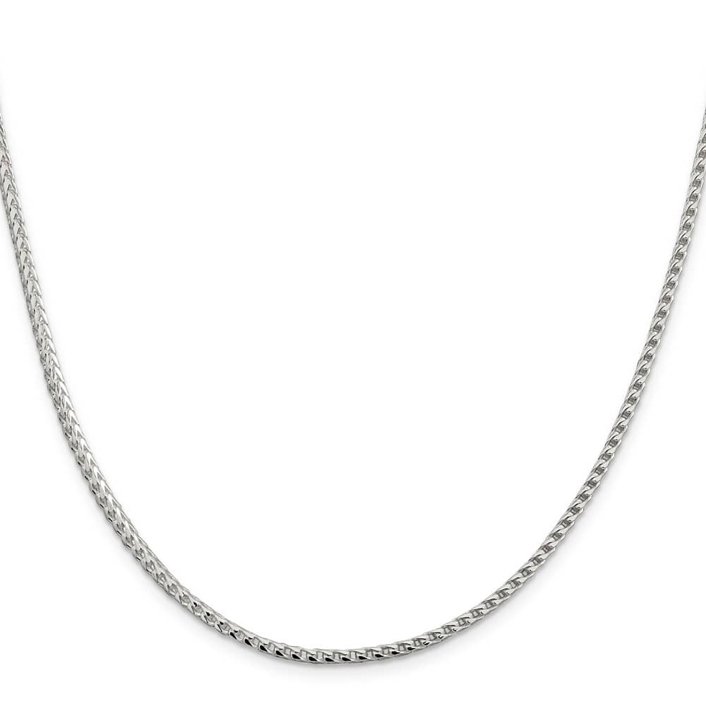 Sterling Silver 2.55mm D.C. Square Franco Chain