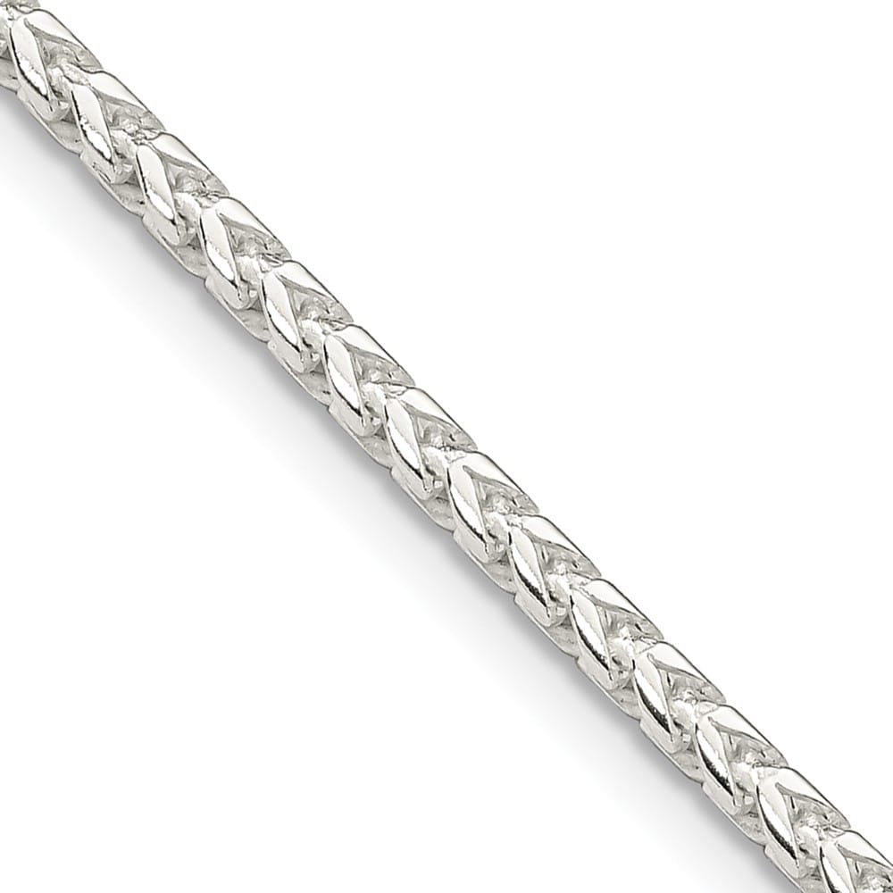 Sterling Silver 2.55mm D.C. Square Franco Chain