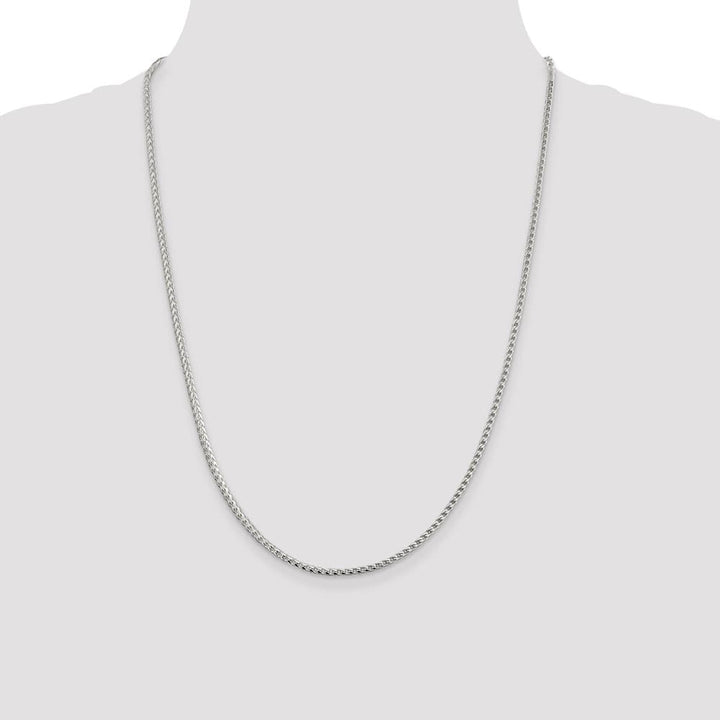 Sterling Silver 2.55mm D.C. Square Franco Chain Size 24