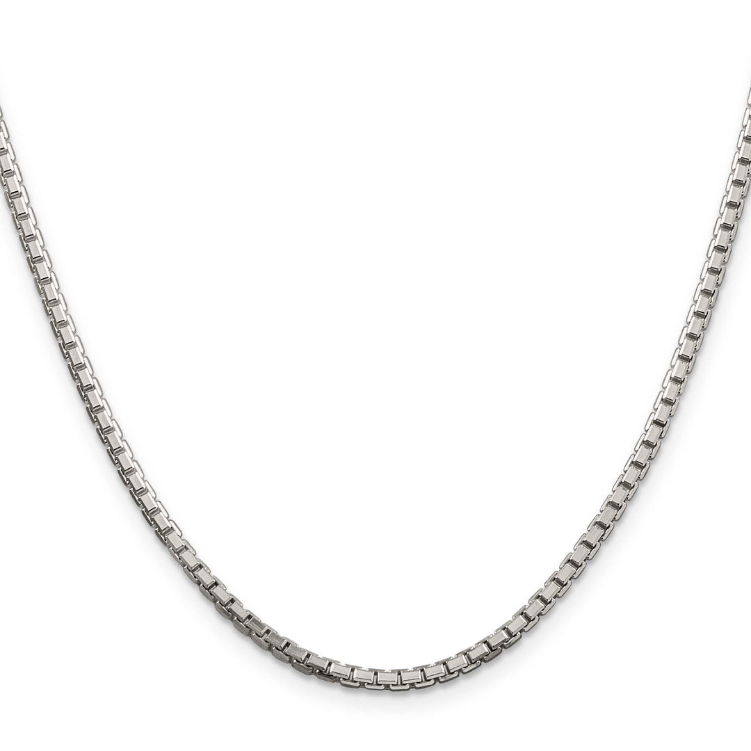 Sterling Silver 2.5mm 8 Sided Box Chain