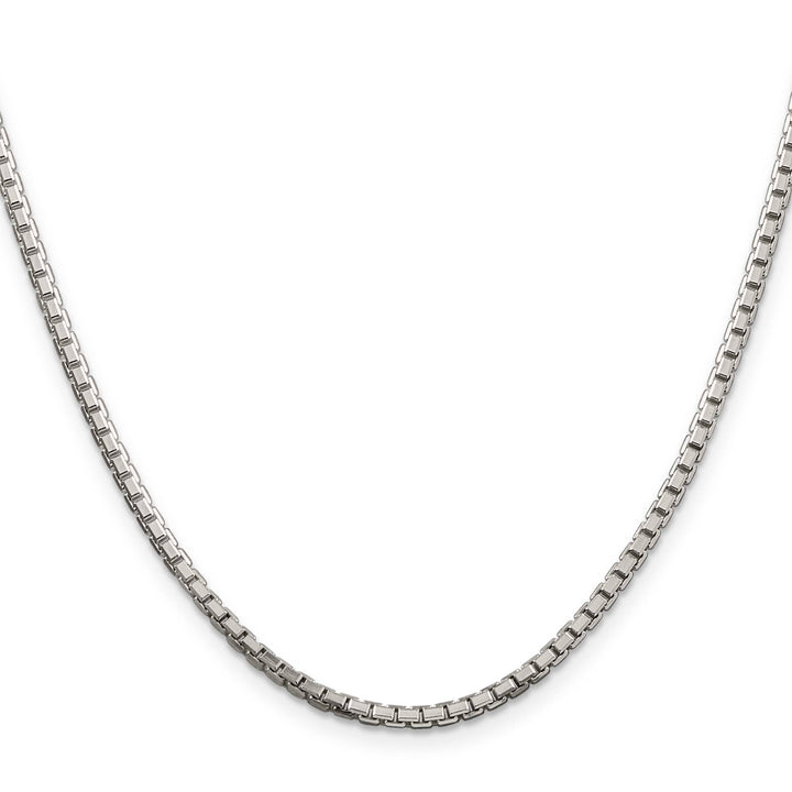 Sterling Silver 2.5mm 8 Sided Box Chain