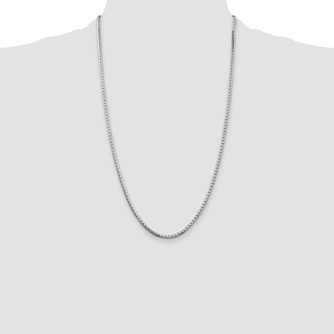 Sterling Silver 2.5mm 8 Sided Box Chain