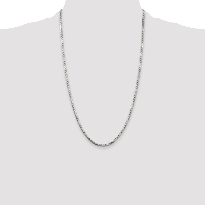 Sterling Silver 2.5mm 8 Sided Box Chain