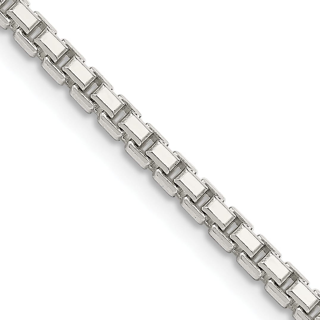 Sterling Silver 2.5mm 8 Sided Box Chain