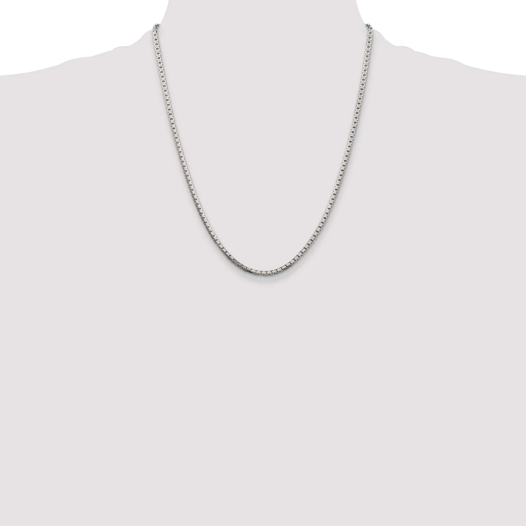 Sterling Silver 2.5mm 8 Sided Box Chain