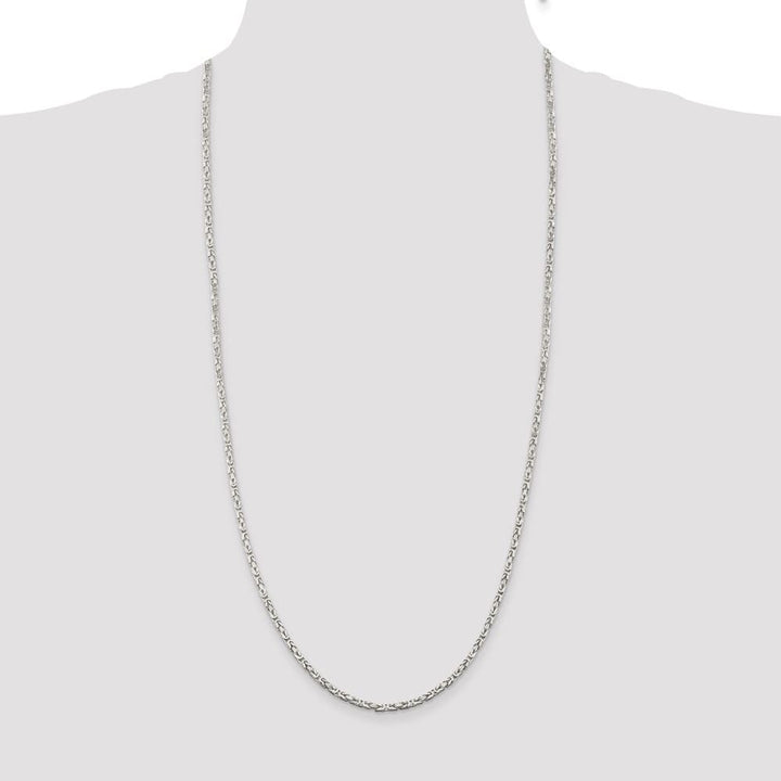 Sterling Silver 2.5mm Byzantine Chain Size 30