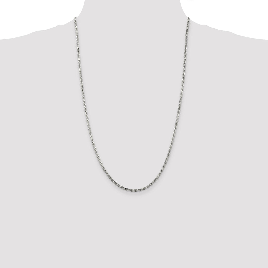 Sterling Silver 2.5mm D.C. Rope Chain