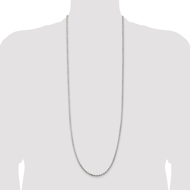 Sterling Silver 2.5mm D.C. Rope Chain
