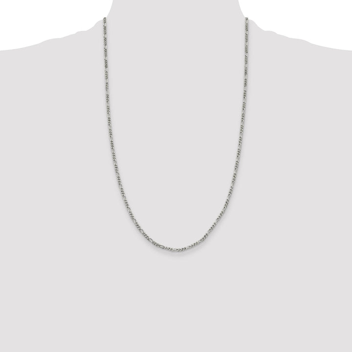 Sterling Silver 2.5mm Figaro Chain