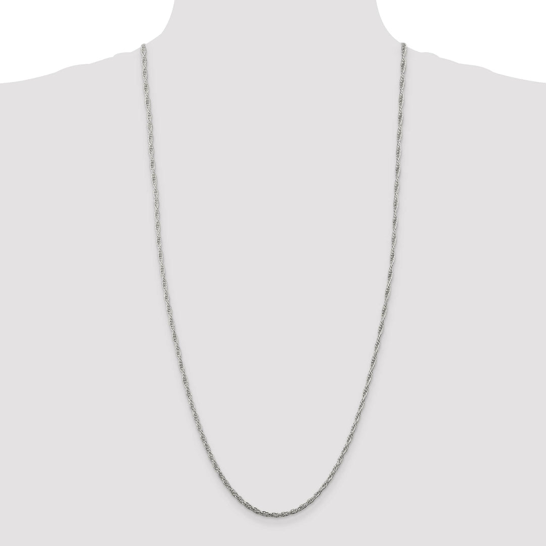Sterling Silver 2.5mm Loose Rope Chain 30 Inch