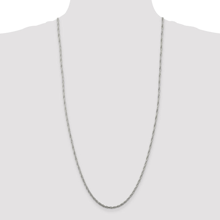 Sterling Silver 2.5mm Loose Rope Chain 30 Inch