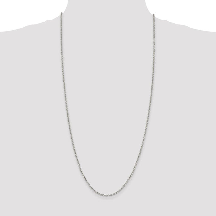 Sterling Silver 2.6mm D.C. Rolo Cable Chain Size 30