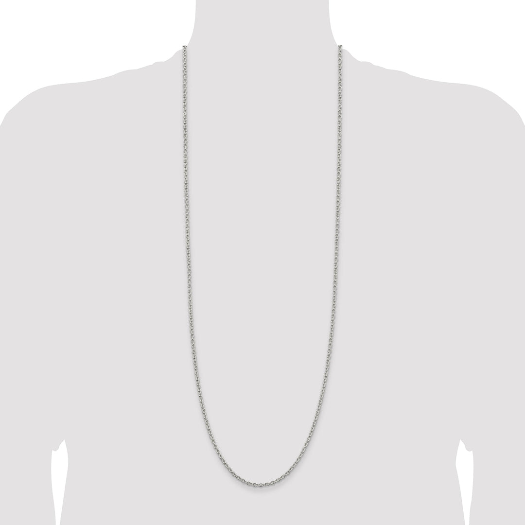 Sterling Silver 2.75mm Cable Chain 36 Inch