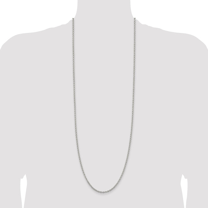 Sterling Silver 2.75mm Cable Chain 36 Inch