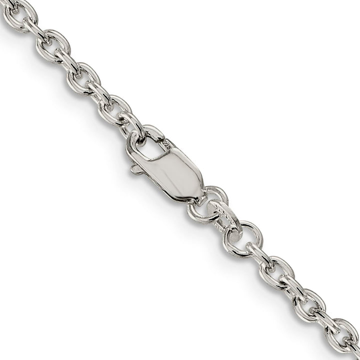 Sterling Silver 2.75mm Cable Chain 36 Inch
